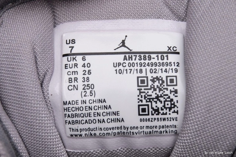 AH7389-101  (W) Retro 1  Jordan Ivory High air Pale 0902